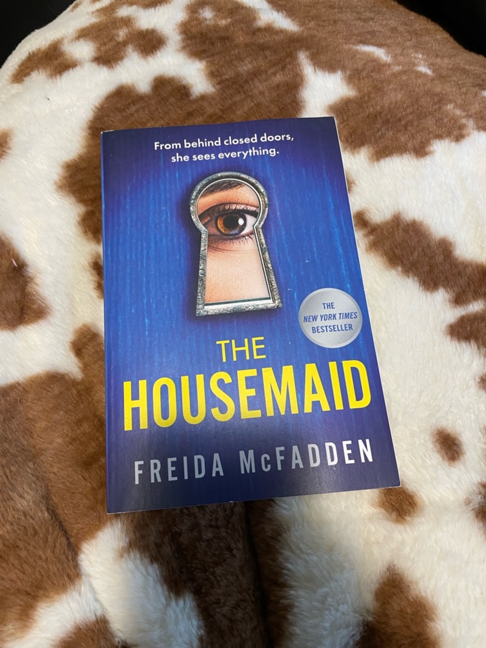 The Housemaid by Freida McFadden - Blue & Yellow Thriller Paperback